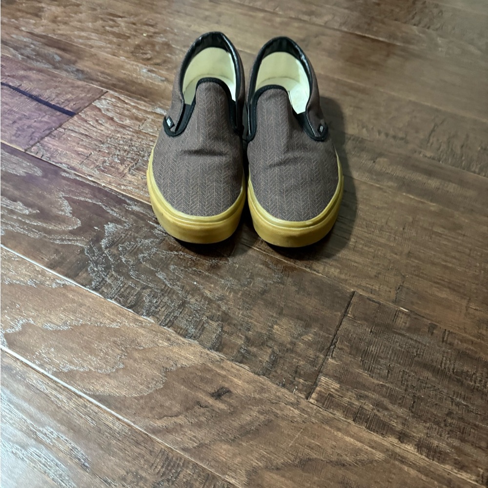 Vans Brown Slip-On Sneakers